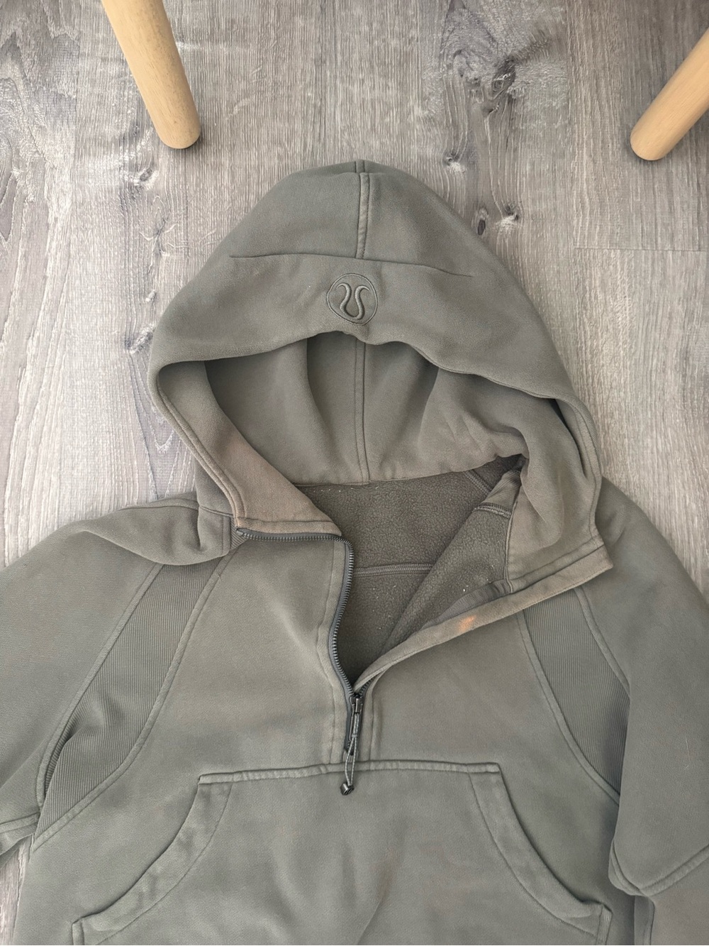 lululemon athletica Olive Green Half-Zip Hoodie - Picture 3 of 4